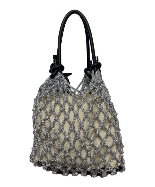 3.1 phillip lim（スリーワンフィリップリム）3.1 phillip lim (スリーワンフィリップリム) W マクラメ ミニサック　ハンドバッグ シルバーの古着・服飾アイテム