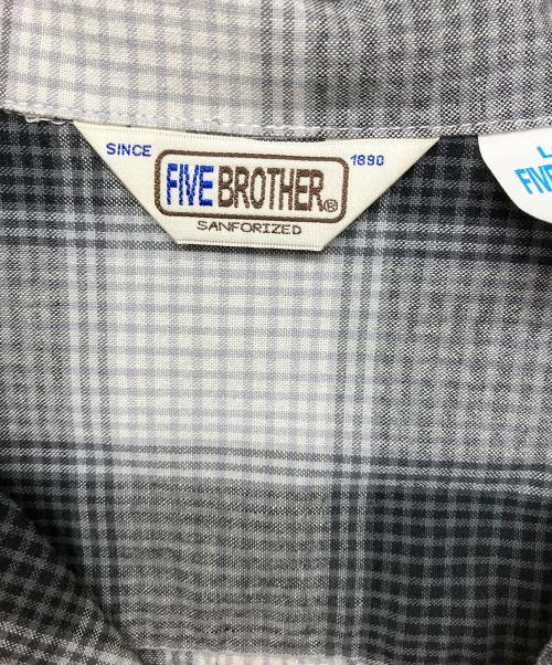 FIVE BROTHER（ファイブブラザー）FIVE BROTHER (ファイブブラザー) オンブレチェック　長袖シャツ グレー サイズ:Lの古着・服飾アイテム