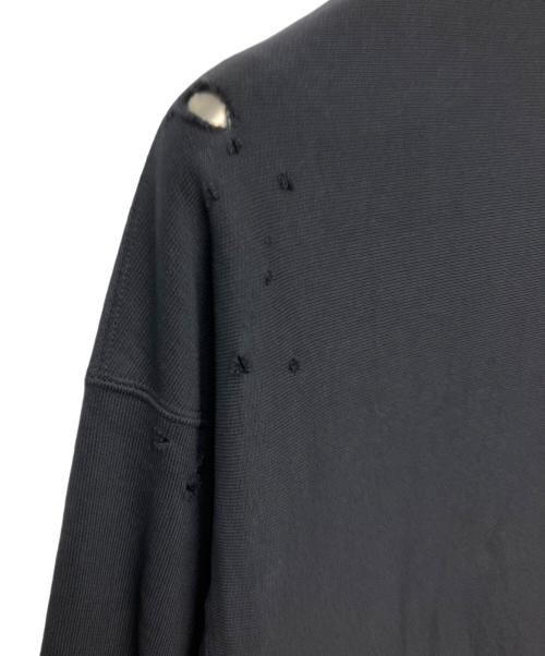 BOWWOW（バウワウ）BOWWOW (バウワウ) ダメージ加工スウェット ブラック サイズ:Lの古着・服飾アイテム