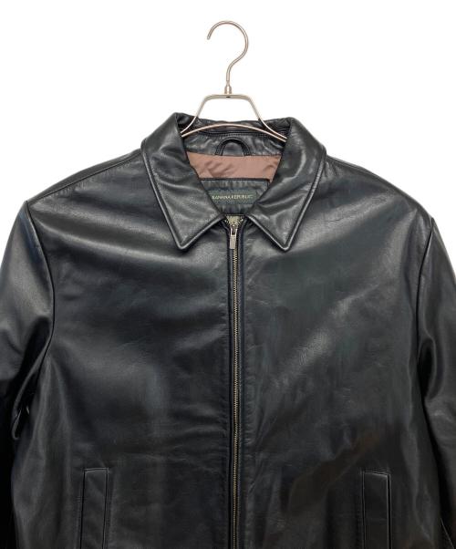 BANANA REPUBLIC（バナナリパブリック）BANANA REPUBLIC (バナナリパブリック) レザージャケット ブラック サイズ:XLの古着・服飾アイテム