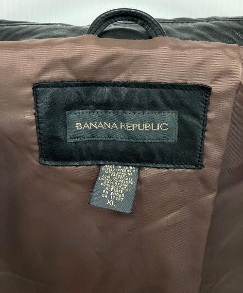 BANANA REPUBLIC（バナナリパブリック）BANANA REPUBLIC (バナナリパブリック) レザージャケット ブラック サイズ:XLの古着・服飾アイテム