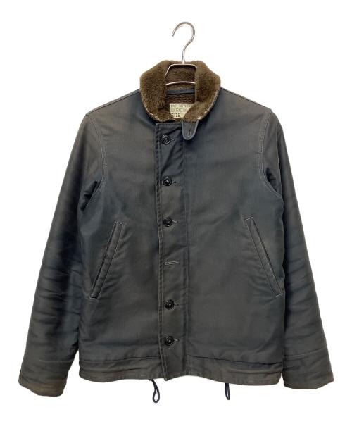 THE REAL McCOY'S（ザ・リアルマッコイズ）THE REAL McCOY'S (ザ・リアルマッコイズ) NXss 11235　デッキジャケット ブラック サイズ:38の古着・服飾アイテム
