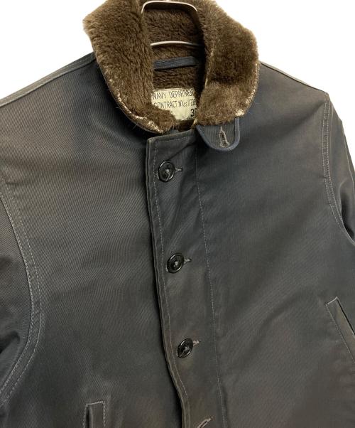 THE REAL McCOY'S（ザ・リアルマッコイズ）THE REAL McCOY'S (ザ・リアルマッコイズ) NXss 11235　デッキジャケット ブラック サイズ:38の古着・服飾アイテム