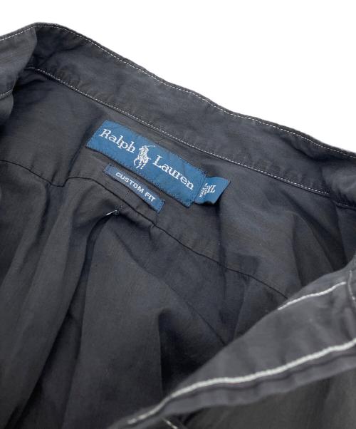 POLO RALPH LAUREN（ポロ・ラルフローレン）POLO RALPH LAUREN (ポロ・ラルフローレン) 長袖チャイナシャツ ブラック サイズ: XLの古着・服飾アイテム