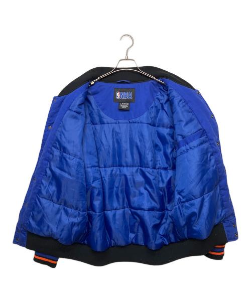 NBA（エヌビーエー）NBA (エヌビーエー) ブルゾン ブルー×ブラック サイズ:Lの古着・服飾アイテム