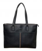 PAUL SMITHポールスミス）の古着「クロスオーバーストライプ　トートバッグ」｜ブラック