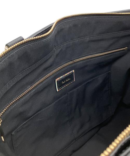 PAUL SMITH（ポールスミス）Paul Smith (ポールスミス) クロスオーバーストライプ　トートバッグ ブラックの古着・服飾アイテム