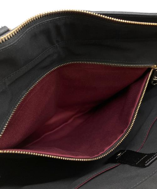 PAUL SMITH（ポールスミス）Paul Smith (ポールスミス) クロスオーバーストライプ　トートバッグ ブラックの古着・服飾アイテム