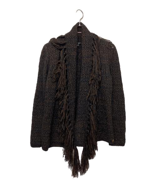 GUCCI（グッチ）GUCCI (グッチ) 厚手カーディガン ブラウン サイズ:XSの古着・服飾アイテム