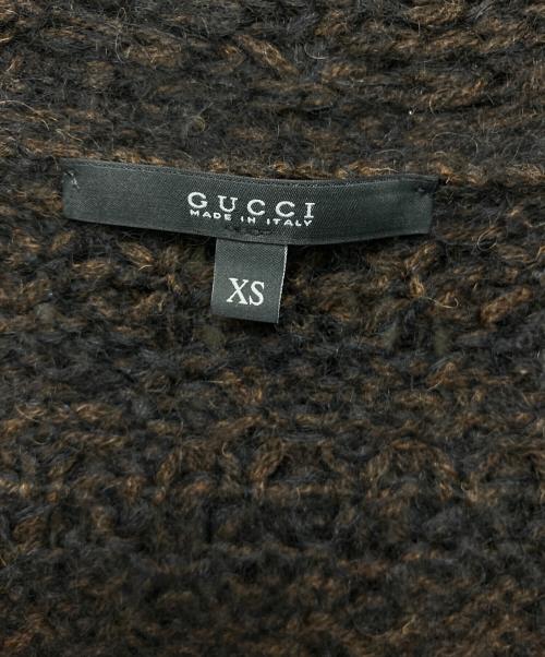 GUCCI（グッチ）GUCCI (グッチ) 厚手カーディガン ブラウン サイズ:XSの古着・服飾アイテム