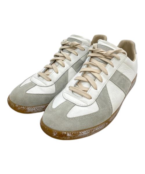 Maison Margiela（メゾンマルジェラ）Maison Margiela (メゾンマルジェラ) S37WS0562 P3724　REPLICA　ジャーマントレーナー ホワイト×グレー サイズ:41の古着・服飾アイテム