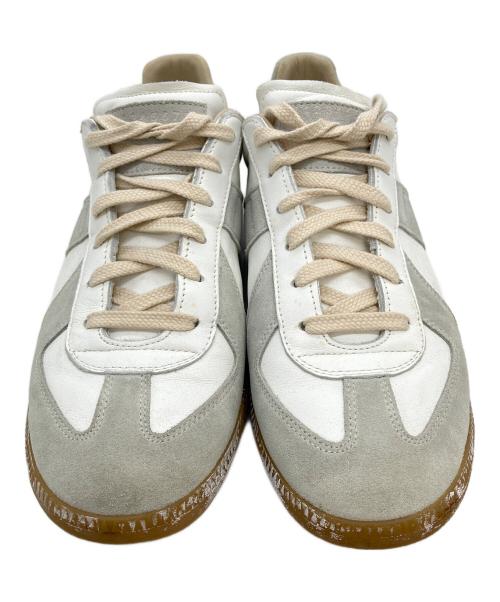 Maison Margiela（メゾンマルジェラ）Maison Margiela (メゾンマルジェラ) S37WS0562 P3724　REPLICA　ジャーマントレーナー ホワイト×グレー サイズ:41の古着・服飾アイテム
