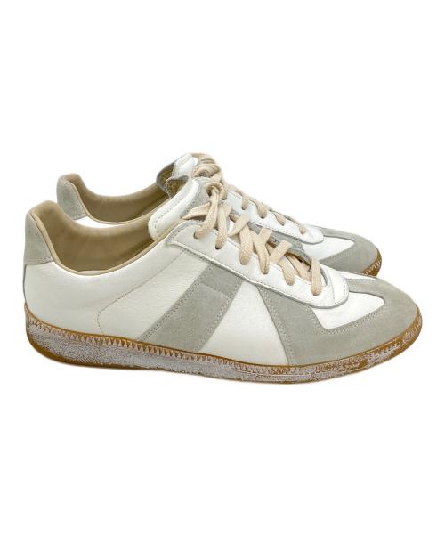 Maison Margiela（メゾンマルジェラ）Maison Margiela (メゾンマルジェラ) S37WS0562 P3724　REPLICA　ジャーマントレーナー ホワイト×グレー サイズ:41の古着・服飾アイテム