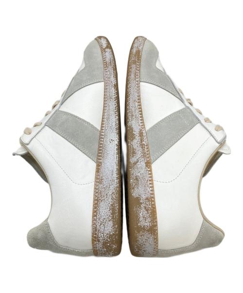 Maison Margiela（メゾンマルジェラ）Maison Margiela (メゾンマルジェラ) S37WS0562 P3724　REPLICA　ジャーマントレーナー ホワイト×グレー サイズ:41の古着・服飾アイテム