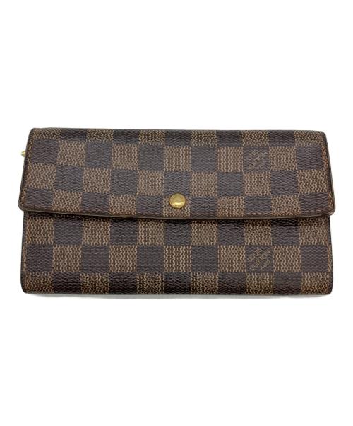 LOUIS VUITTON（ルイ ヴィトン）LOUIS VUITTON (ルイ ヴィトン) ダミエ　ポルトフォイユ・サラ　長財布 ブラウンの古着・服飾アイテム