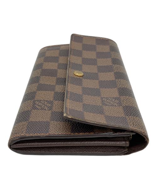 LOUIS VUITTON（ルイ ヴィトン）LOUIS VUITTON (ルイ ヴィトン) ダミエ　ポルトフォイユ・サラ　長財布 ブラウンの古着・服飾アイテム