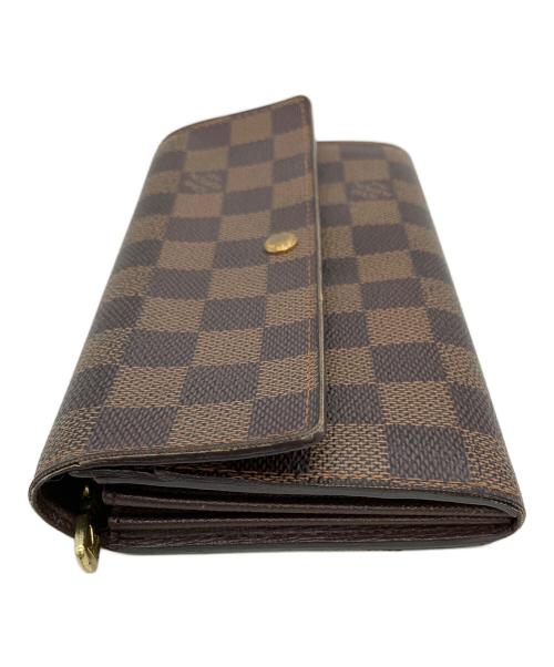 LOUIS VUITTON（ルイ ヴィトン）LOUIS VUITTON (ルイ ヴィトン) ダミエ　ポルトフォイユ・サラ　長財布 ブラウンの古着・服飾アイテム