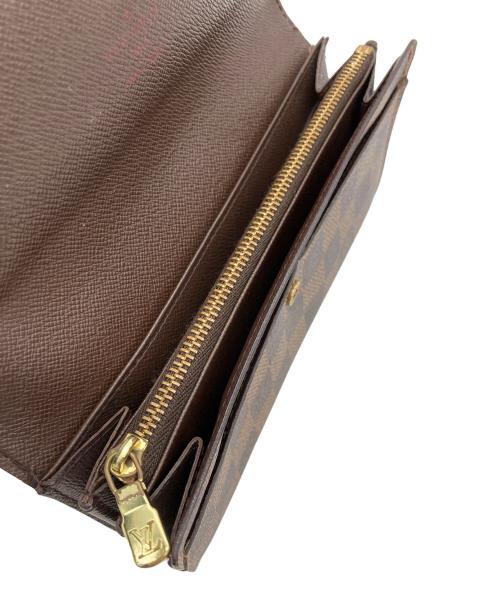 LOUIS VUITTON（ルイ ヴィトン）LOUIS VUITTON (ルイ ヴィトン) ダミエ　ポルトフォイユ・サラ　長財布 ブラウンの古着・服飾アイテム