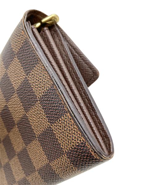LOUIS VUITTON（ルイ ヴィトン）LOUIS VUITTON (ルイ ヴィトン) ダミエ　ポルトフォイユ・サラ　長財布 ブラウンの古着・服飾アイテム