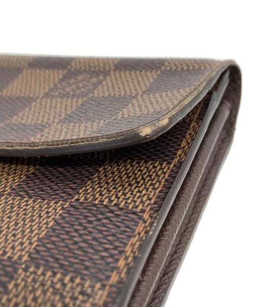 LOUIS VUITTON（ルイ ヴィトン）LOUIS VUITTON (ルイ ヴィトン) ダミエ　ポルトフォイユ・サラ　長財布 ブラウンの古着・服飾アイテム