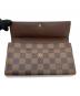 中古・古着 LOUIS VUITTON (ルイ ヴィトン) ダミエ　ポルトフォイユ・サラ　長財布 ブラウン：15000円