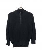 SHAREEFシャリーフ）の古着「22714706　STUDIOUS別注　ハーフジップニット」｜ブラック