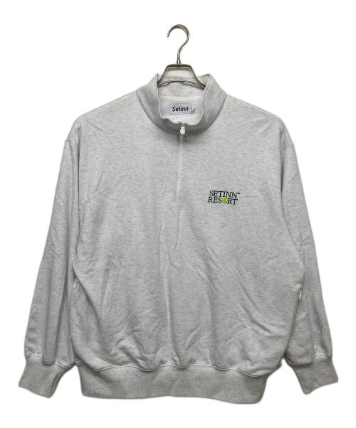 SETINN（セットイン）Setinn (セットイン) 25S015　ハーフジップスウェット ホワイト サイズ:XL 未使用品の古着・服飾アイテム