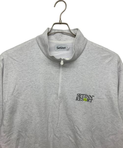 SETINN（セットイン）Setinn (セットイン) 25S015　ハーフジップスウェット ホワイト サイズ:XL 未使用品の古着・服飾アイテム