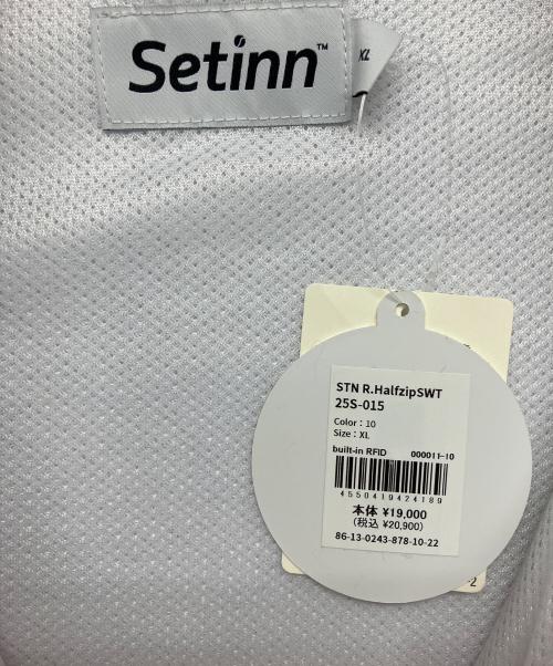 SETINN（セットイン）Setinn (セットイン) 25S015　ハーフジップスウェット ホワイト サイズ:XL 未使用品の古着・服飾アイテム
