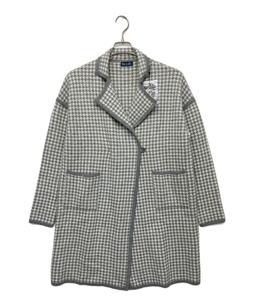 Bjork（ビョーク）BJORK (ビョーク) カシミヤコート ホワイト×グレー サイズ:３ 未使用品の古着・服飾アイテム
