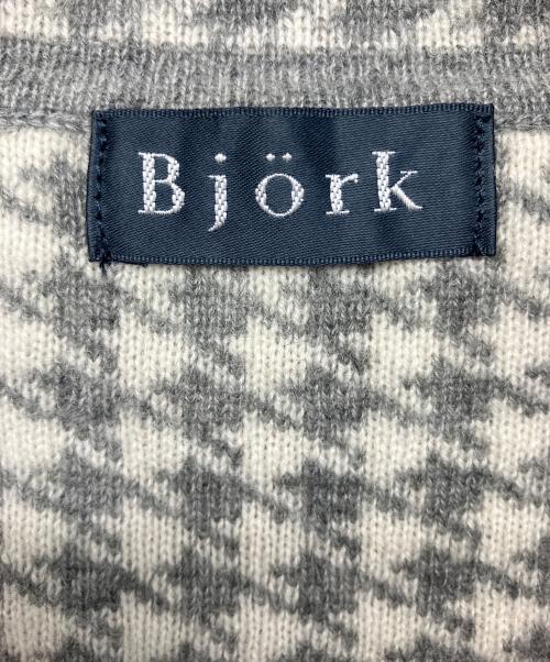 Bjork（ビョーク）BJORK (ビョーク) カシミヤコート ホワイト×グレー サイズ:３ 未使用品の古着・服飾アイテム