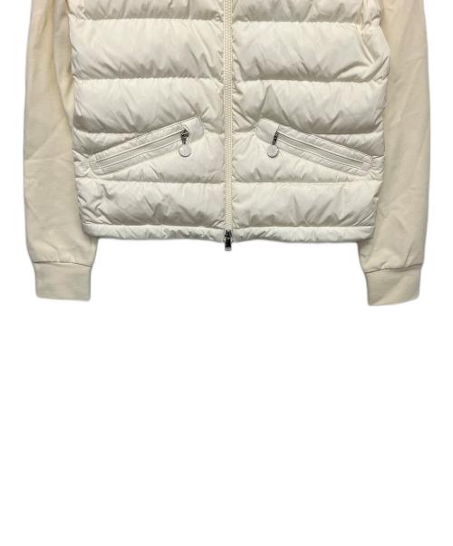 MONCLER（モンクレール）MONCLER (モンクレール) FELPA APERTA CON ZIP　切り替えダウンジャケット ホワイト サイズ:XSの古着・服飾アイテム