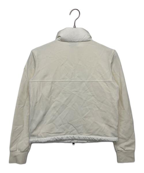 MONCLER（モンクレール）MONCLER (モンクレール) FELPA APERTA CON ZIP　切り替えダウンジャケット ホワイト サイズ:XSの古着・服飾アイテム