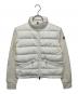 MONCLER（モンクレール）の古着「FELPA APERTA CON ZIP　切り替えダウンジャケット」｜ホワイト