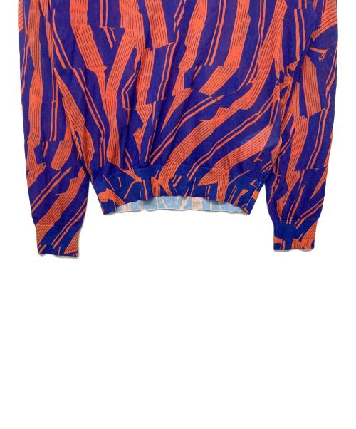 DRIES VAN NOTEN（ドリスヴァンノッテン）DRIES VAN NOTEN (ドリスヴァンノッテン) S　薄手ニット パープル×ブラウン サイズ:S 未使用品の古着・服飾アイテム