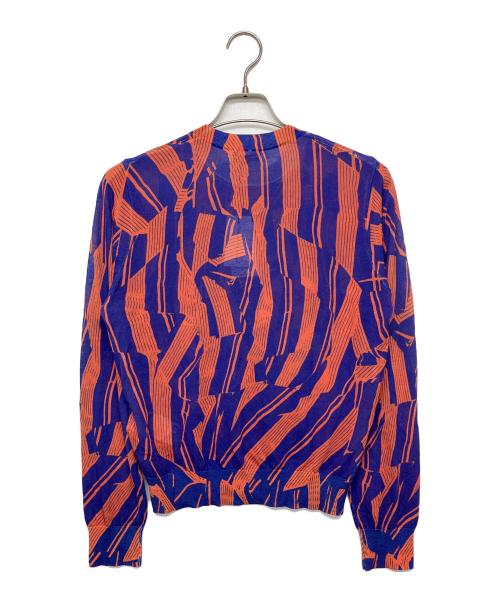 DRIES VAN NOTEN（ドリスヴァンノッテン）DRIES VAN NOTEN (ドリスヴァンノッテン) S　薄手ニット パープル×ブラウン サイズ:S 未使用品の古着・服飾アイテム