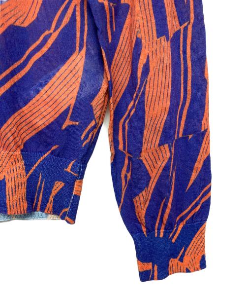 DRIES VAN NOTEN（ドリスヴァンノッテン）DRIES VAN NOTEN (ドリスヴァンノッテン) S　薄手ニット パープル×ブラウン サイズ:S 未使用品の古着・服飾アイテム