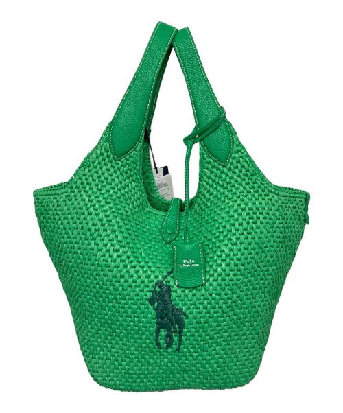 POLO RALPH LAUREN（ポロ・ラルフローレン）POLO RALPH LAUREN (ポロ・ラルフローレン) 428P12005 2026SS カゴバッグ グリーン 未使用品の古着・服飾アイテム