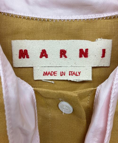 MARNI（マルニ）MARNI (マルニ) タイネック付シャツ ブラウン サイズ:38の古着・服飾アイテム
