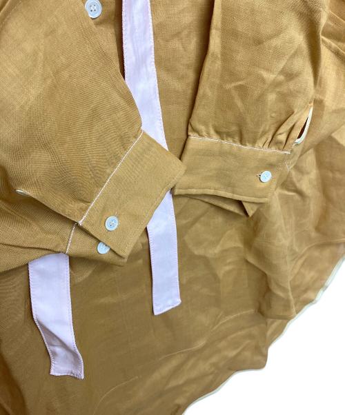 MARNI（マルニ）MARNI (マルニ) タイネック付シャツ ブラウン サイズ:38の古着・服飾アイテム