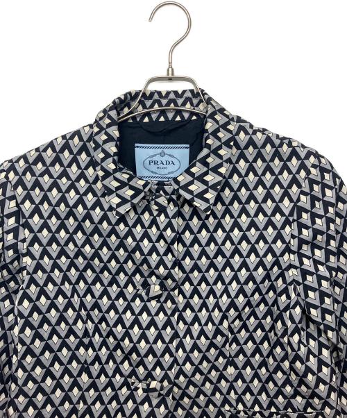 PRADA（プラダ）PRADA (プラダ) シングルジャケット グレー×ブラック サイズ:42の古着・服飾アイテム