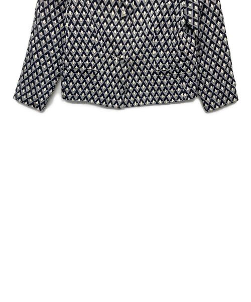 PRADA（プラダ）PRADA (プラダ) シングルジャケット グレー×ブラック サイズ:42の古着・服飾アイテム