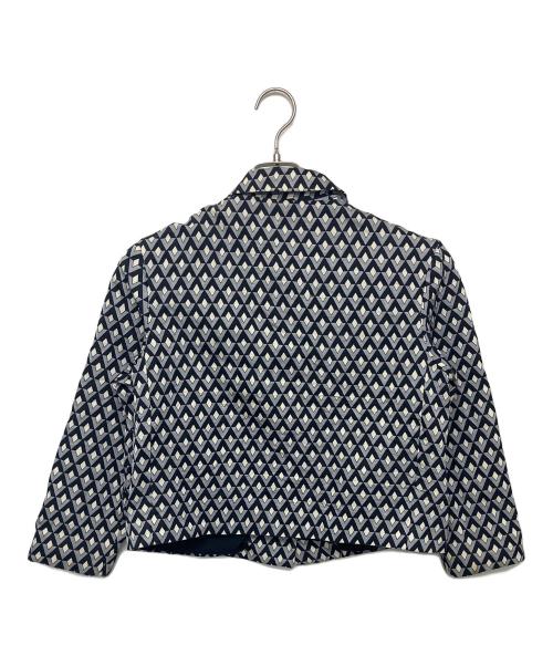 PRADA（プラダ）PRADA (プラダ) シングルジャケット グレー×ブラック サイズ:42の古着・服飾アイテム