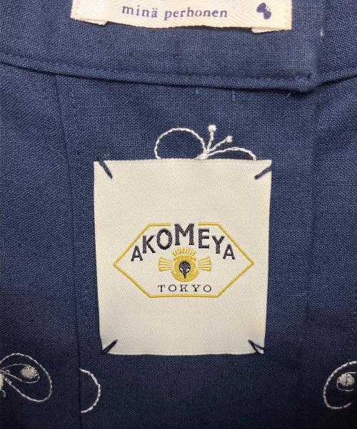 mina perhonen（ミナ ペルホネン）mina perhonen (ミナ ペルホネン) 長袖ワンピース ネイビー サイズ:FREEの古着・服飾アイテム