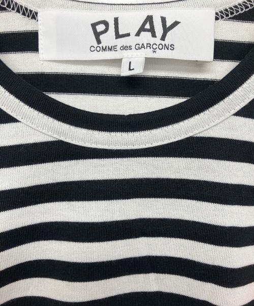 PLAY COMME des GARCONS（プレイコムデギャルソン）PLAY COMME des GARCONS (プレイコムデギャルソン) AX-T164　ボーダーカットソー ホワイト×ブラック サイズ: L 未使用品の古着・服飾アイテム
