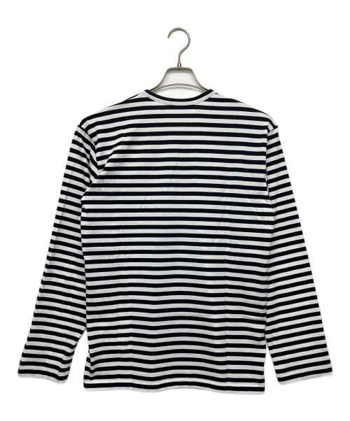 PLAY COMME des GARCONS（プレイコムデギャルソン）PLAY COMME des GARCONS (プレイコムデギャルソン) AX-T164　ボーダーカットソー ホワイト×ブラック サイズ: L 未使用品の古着・服飾アイテム