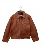 Schottショット）の古着「シングルライダースジャケット」｜ブラウン