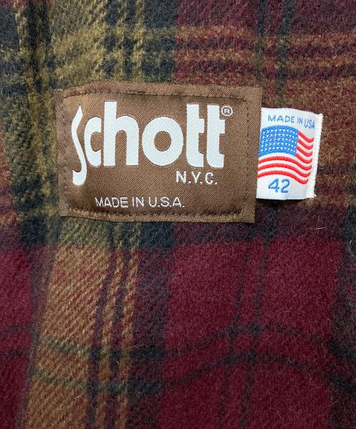 Schott（ショット）Schott (ショット) シングルライダースジャケット ブラウン サイズ:42の古着・服飾アイテム