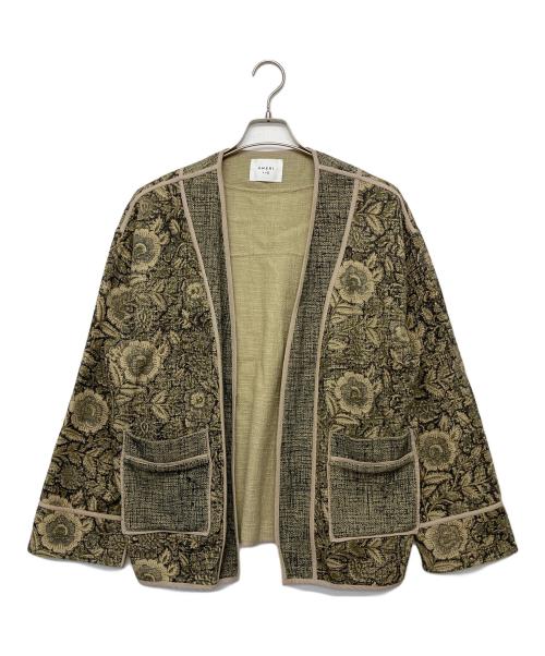 Ameri（アメリ）AMERI (アメリ) INDIA BLOCK PRINT JACKET ベージュ サイズ:FREEの古着・服飾アイテム