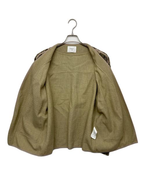 Ameri（アメリ）AMERI (アメリ) INDIA BLOCK PRINT JACKET ベージュ サイズ:FREEの古着・服飾アイテム